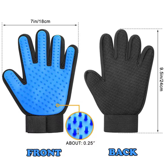 Mishmishe Pet Grooming Glove: Gentle Deshedding Glove for Dogs & Cats