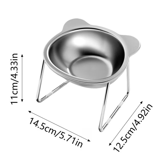 Mishmishe Elevated Stainless Steel Pet Bowls with Stand for Dogs & Cats