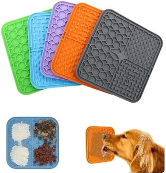 Mishmishe Silicone Lick Mat with Suction Cups – Slow Feeder for Dogs & Cats.