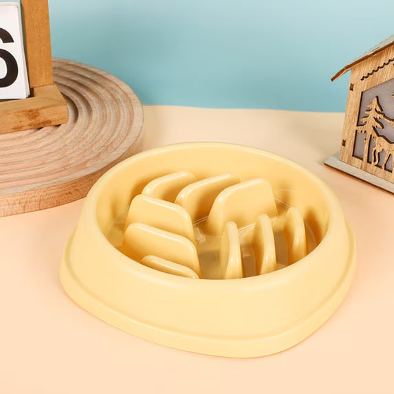 Mishmishe Slow Feeder Bowl for Dogs & Cats: Anti-Gulp Maze Design