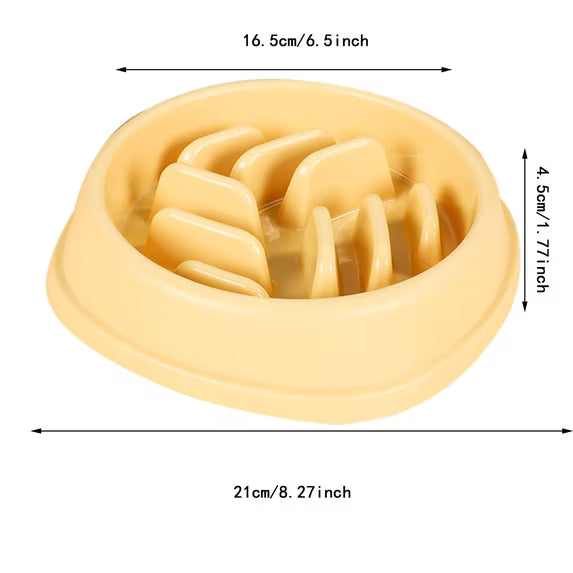 Mishmishe Slow Feeder Bowl for Dogs & Cats: Anti-Gulp Maze Design