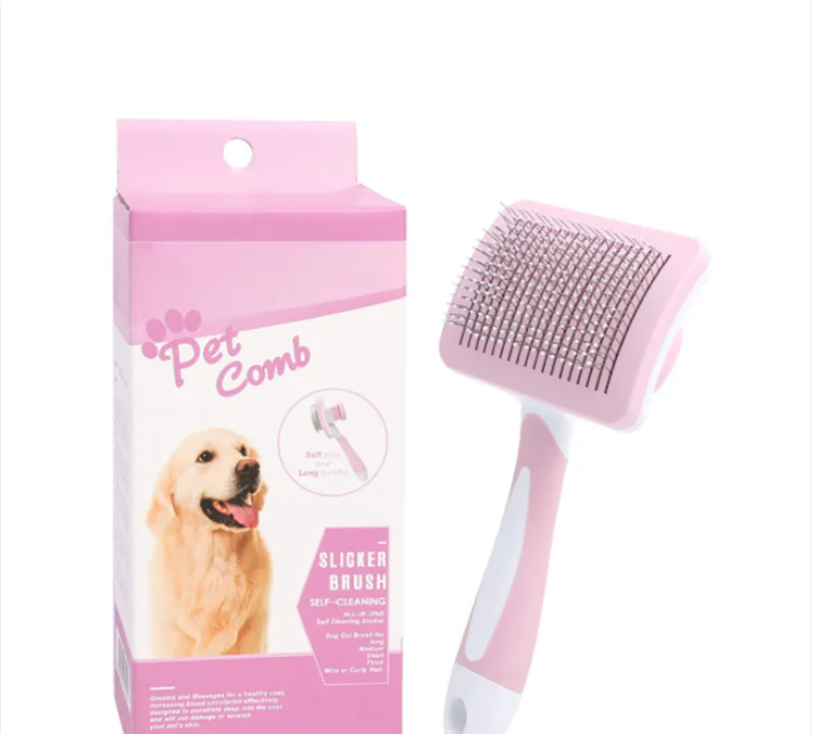 Mishmishe Self-Cleaning Slicker Brush for Cats: Gentle Grooming & Shedding Brush