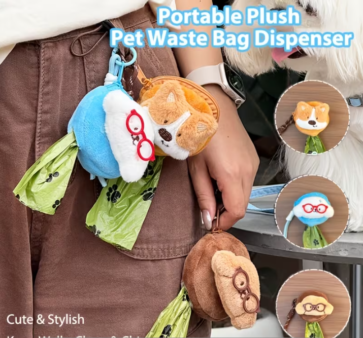 Mishmishe Dog Poop Bag Dispenser with Leash Clip