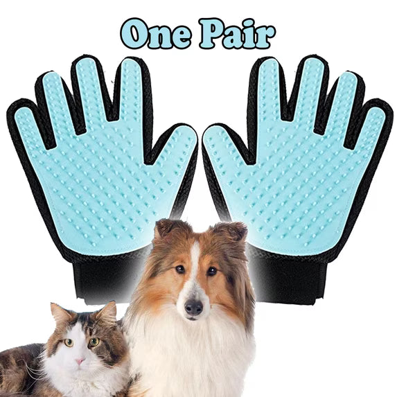 Mishmishe Pet Grooming Glove: Gentle Deshedding Glove for Dogs & Cats
