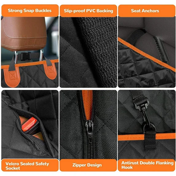 Mishmishe Dog Car Seat Cover: Back Seat Hammock Protector for Pets