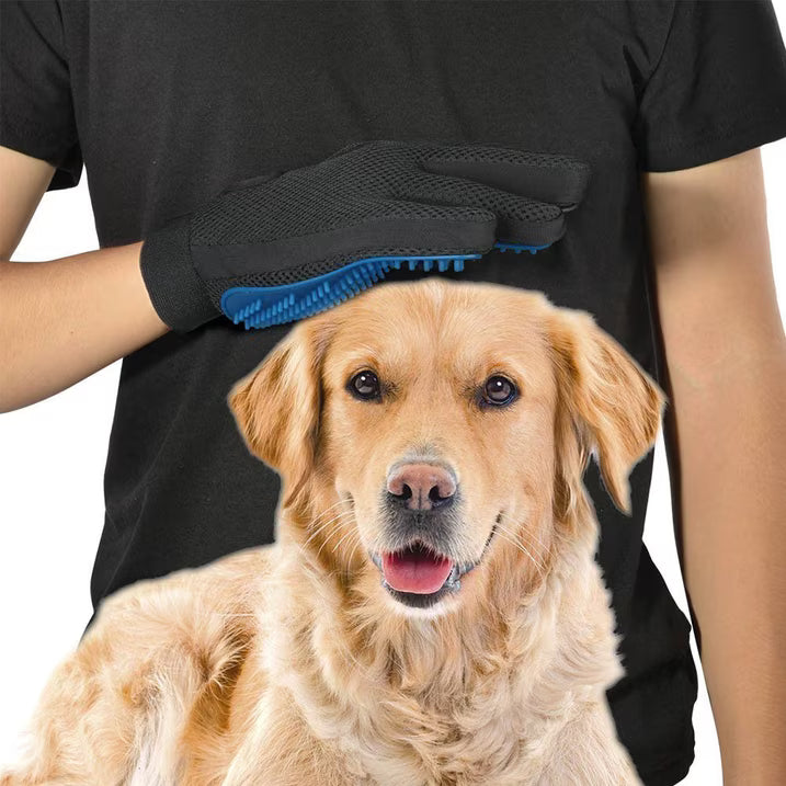 Mishmishe Pet Grooming Glove: Gentle Deshedding Glove for Dogs & Cats