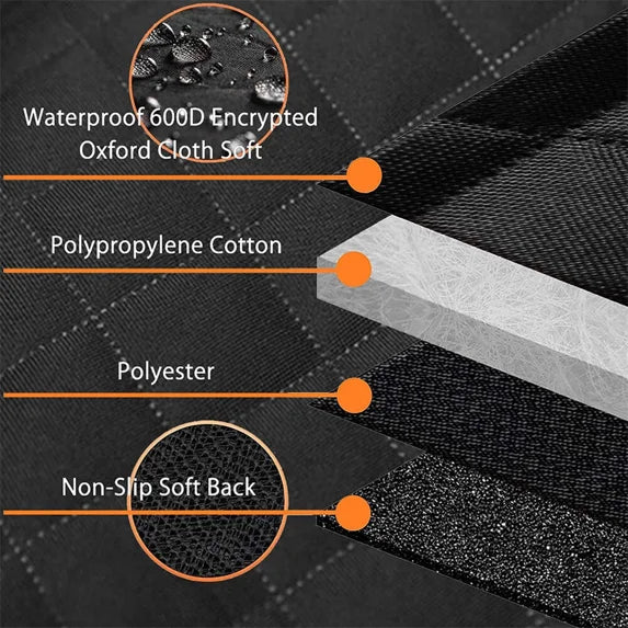 Mishmishe Dog Car Seat Cover: Back Seat Hammock Protector for Pets