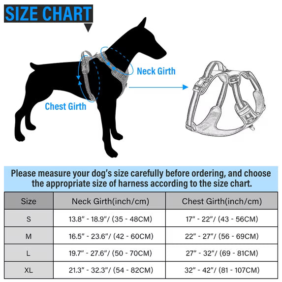 Mishmishe No-Pull Dog Harness: Adjustable Reflective Vest Harness
